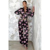 Ekouaer Womens Satin Silky Pajama Set Soft Long PJs Button Down Loungewear(C_pink Leopard)