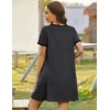 Ekouaer Zip Up Robes for Women Zipper House Coat Short Bathrobes Nightgown(Dark Gray)