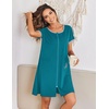 Ekouaer Zip Up Robes for Women Zipper House Coat Short Bathrobes Nightgown(Dark Grey Blue)