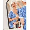 Ekouaer Zip Up Robes for Women Zipper House Coat Short Bathrobes Nightgown(Flower Blue)