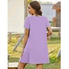 Ekouaer Zip Up Robes for Women Zipper House Coat Short Bathrobes Nightgown(Lavender)