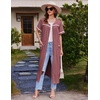 Ekouaer Zipper Robes for Women Short Sleeve Bathrobe with Pockets(Gray Purple)