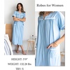 Ekouaer Zipper Robes for Women Short Sleeve Bathrobe with Pockets(Light Blue)