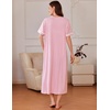 Ekouaer Zipper Robes for Women Short Sleeve Bathrobe with Pockets(Pink)