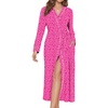 Ekouaer Womens Robes Lightweight Soft Knit Bathrobe Full Length Sleepwear(Hot Pink Leopard)