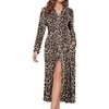 Ekouaer Womens Robes Lightweight Soft Knit Bathrobe Full Length Sleepwear(Leopard)