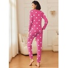 Ekouaer 2 Pack Womens Pajama Sets Long Sleeve Pjs Soft Comfy Lounge Set(Love+light Gray Star)