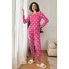 Ekouaer 2 Pack Womens Pajama Sets Long Sleeve Pjs Soft Comfy Lounge Set(Love+white Star)