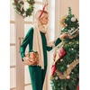 Ekouaer 2 Pack Womens Pajama Sets Long Sleeve Pjs Soft Comfy Lounge Set(Wine+green)