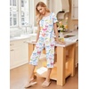Ekouaer 2 Pack: Women’s Pajamas Set Short Sleeve Sleepwear Capri Pants Pjs Soft Loungewear with Pockets(Cherry/Colorful Bow)