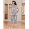 Ekouaer 2 Pack: Women’s Pajamas Set Short Sleeve Sleepwear Capri Pants Pjs Soft Loungewear with Pockets(Coffee/Navy Star)