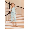 Ekouaer 2 Pack: Women’s Pajamas Set Short Sleeve Sleepwear Capri Pants Pjs Soft Loungewear with Pockets(Daisies/Leopard)