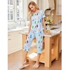 Ekouaer 2 Pack: Women’s Pajamas Set Short Sleeve Sleepwear Capri Pants Pjs Soft Loungewear with Pockets(Pink Bow/Woman and Puppy)