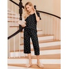 Ekouaer 2 Pack: Women’s Pajamas Set Short Sleeve Sleepwear Capri Pants Pjs Soft Loungewear with Pockets(Pink Curve/Black Bow)