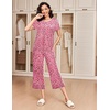 Ekouaer 2 Pack: Women’s Pajamas Set Short Sleeve Sleepwear Capri Pants Pjs Soft Loungewear with Pockets(Pink Leopard/Butterfly Print)
