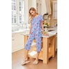 Ekouaer 2 Pack: Women’s Pajamas Set Short Sleeve Sleepwear Capri Pants Pjs Soft Loungewear with Pockets(Purple Floral /Cartoon)