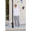 Ekouaer Men’s Pajama Pants Plaid Lounge Pants Soft Pj Bottoms with Pockets(Black and White Plaid)