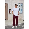Ekouaer Men’s Pajama Pants Plaid Lounge Pants Soft Pj Bottoms with Pockets(Dark Red)