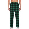 Ekouaer Men’s Pajama Pants Plaid Lounge Pants Soft Pj Bottoms with Pockets(Green and Black Plaid)