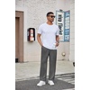 Ekouaer Men’s Pajama Pants Plaid Lounge Pants Soft Pj Bottoms with Pockets(Little Black and White Plaid)