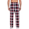 Ekouaer Men’s Pajama Pants Plaid Lounge Pants Soft Pj Bottoms with Pockets(Red and White Plaid)