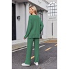 Ekouaer Womens Pajama Sets Fuzzy Fleece Sleepwear Long Sleeve Pjs(Green)