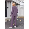 Ekouaer Womens Pajama Sets Fuzzy Fleece Sleepwear Long Sleeve Pjs(Purple)