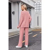 Ekouaer Womens Pajama Sets Fuzzy Fleece Sleepwear Long Sleeve Pjs(Taro)