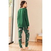 Ekouaer Womens Pajama Sets Long Sleeve Pjs Lounge Sets Joggers with Pockets(Christmas Green)