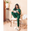 Ekouaer Womens Pajama Sets Long Sleeve Pjs Lounge Sets Joggers with Pockets(Dark Green Plaid)