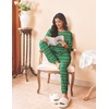 Ekouaer Womens Pajama Sets Long Sleeve Pjs Lounge Sets Joggers with Pockets(Green Christmas)