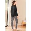 Ekouaer Womens Pajama Sets Long Sleeve Pjs Lounge Sets Joggers with Pockets(Leopard)