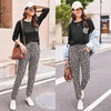 Ekouaer Womens Pajama Sets Long Sleeve Pjs Lounge Sets Joggers with Pockets(Leopard)