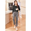 Ekouaer Womens Pajama Sets Long Sleeve Pjs Lounge Sets Joggers with Pockets(Leopard)