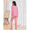 Ekouaer Womens Pajama Sets Long Sleeve Pjs Lounge Sets Joggers with Pockets(Light Pink Plaid)