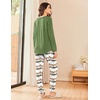 Ekouaer Womens Pajama Sets Long Sleeve Pjs Lounge Sets Joggers with Pockets(Ombre Green)