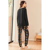 Ekouaer Womens Pajama Sets Long Sleeve Pjs Lounge Sets Joggers with Pockets(Orange Pumpkin)