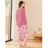 Ekouaer Womens Pajama Sets Long Sleeve Pjs Lounge Sets Joggers with Pockets(Pink Bow)