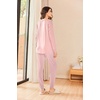 Ekouaer Womens Pajama Sets Long Sleeve Pjs Lounge Sets Joggers with Pockets(Pink Striped)