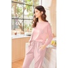 Ekouaer Womens Pajama Sets Long Sleeve Pjs Lounge Sets Joggers with Pockets(Pink Striped)