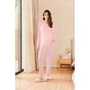 Ekouaer Womens Pajama Sets Long Sleeve Pjs Lounge Sets Joggers with Pockets(Pink Striped)