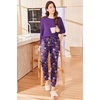 Ekouaer Womens Pajama Sets Long Sleeve Pjs Lounge Sets Joggers with Pockets(Purple Pumpkin)