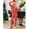 Ekouaer Womens Pajama Sets Long Sleeve Pjs Lounge Sets Joggers with Pockets(Red Christmas)