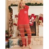Ekouaer Womens Pajama Sets Long Sleeve Pjs Lounge Sets Joggers with Pockets(Red Elk)