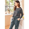 Ekouaer Womens Pajama Sets Long Sleeve Pjs Lounge Sets Joggers with Pockets(Stars)