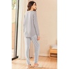 Ekouaer Womens Pajama Sets Long Sleeve Pjs Lounge Sets Joggers with Pockets(Stripe)