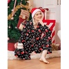 Ekouaer Womens Pajamas Set Classic Sleepwear Long Sleeve Button Up Pjs Sets(Christmas Black Booots)