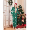 Ekouaer Womens Pajamas Set Classic Sleepwear Long Sleeve Button Up Pjs Sets(Christmas Green)