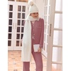 Ekouaer Womens Pajamas Set Classic Sleepwear Long Sleeve Button Up Pjs Sets(Pale Violet Red)