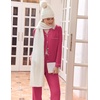 Ekouaer Womens Pajamas Set Classic Sleepwear Long Sleeve Button Up Pjs Sets(Rosy)